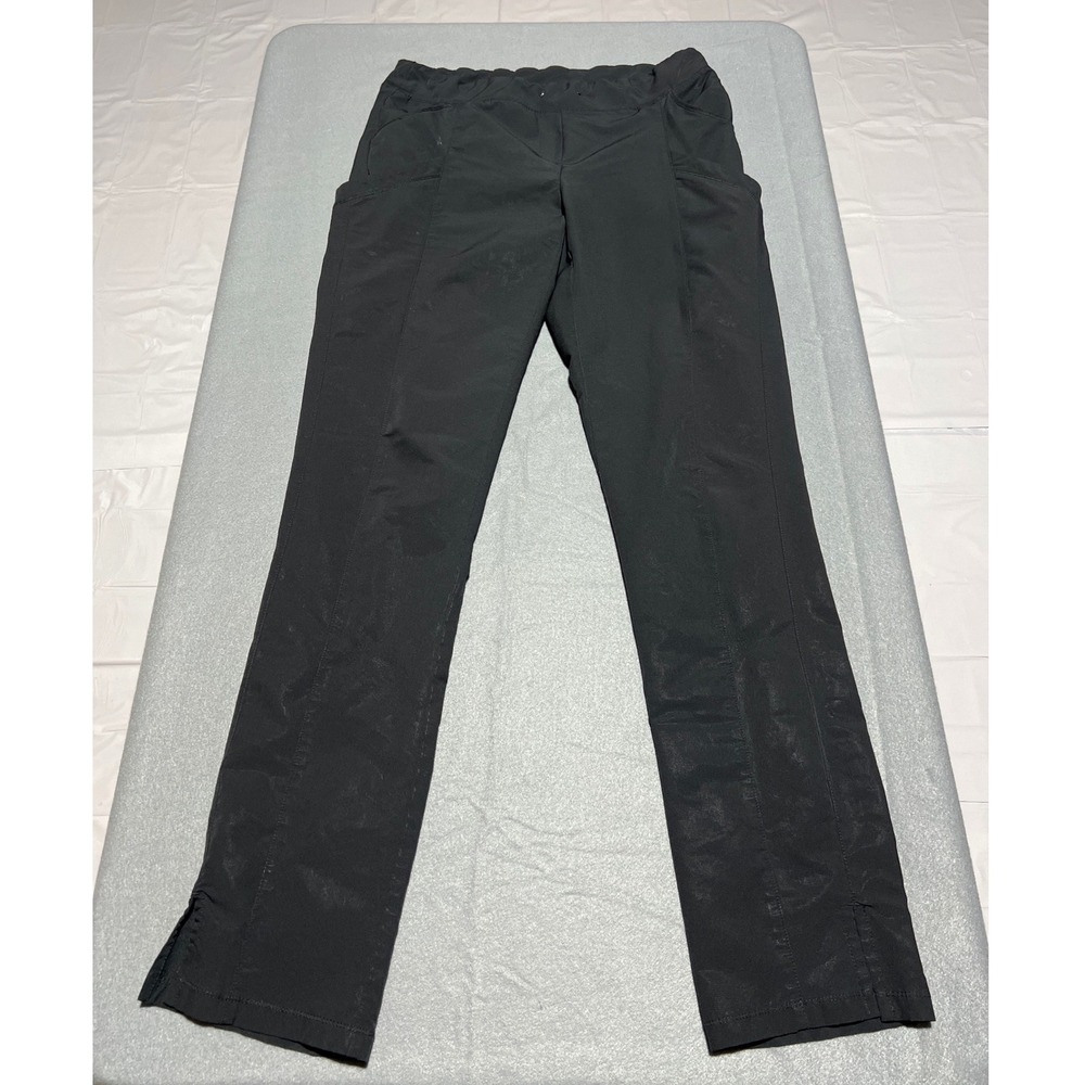 Med Couture 4-Ever Flex Black Scrub Pants 3710T Medium Straight Leg Cargo Pocket